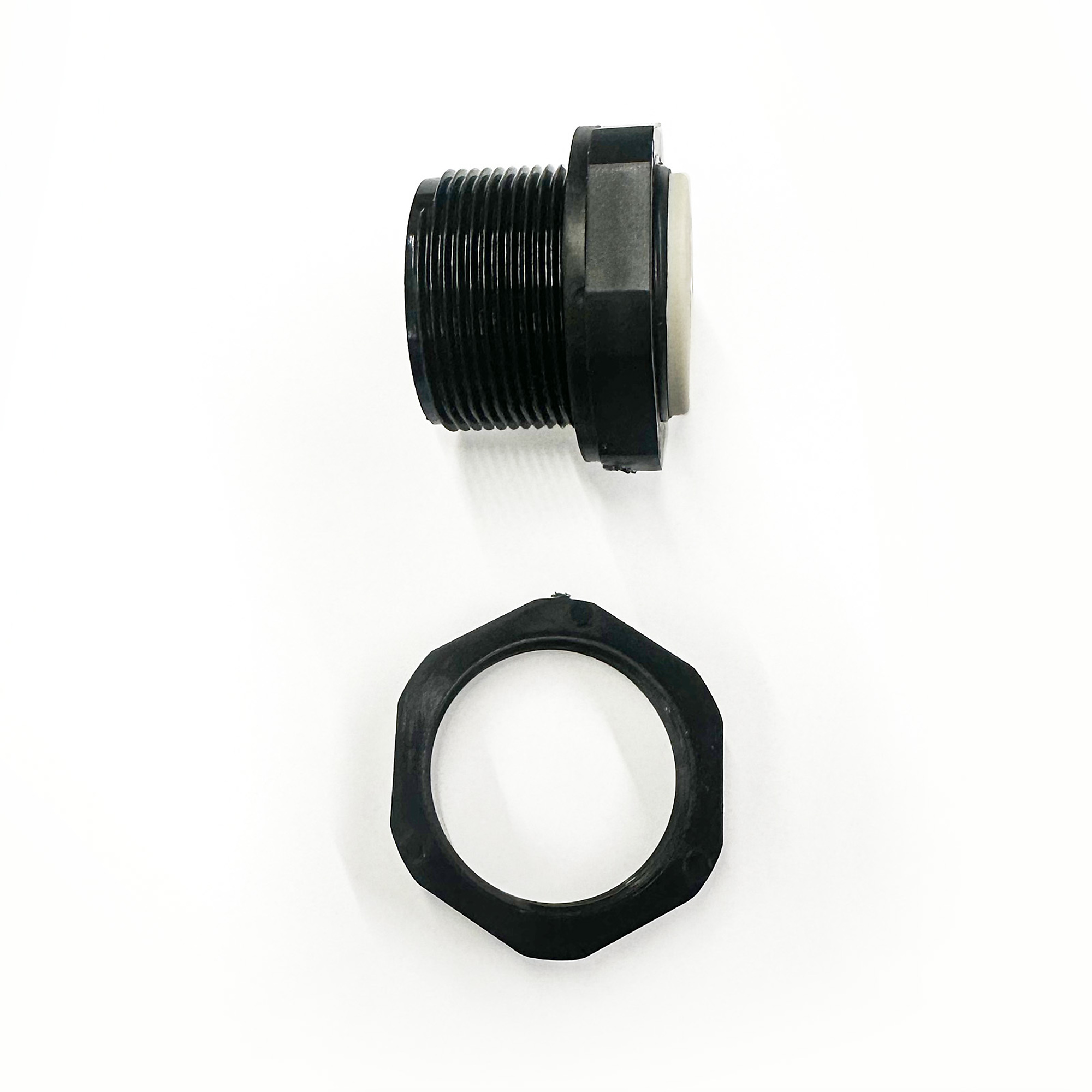 Rigid Poly Bulkhead Fitting & Plug Assembly